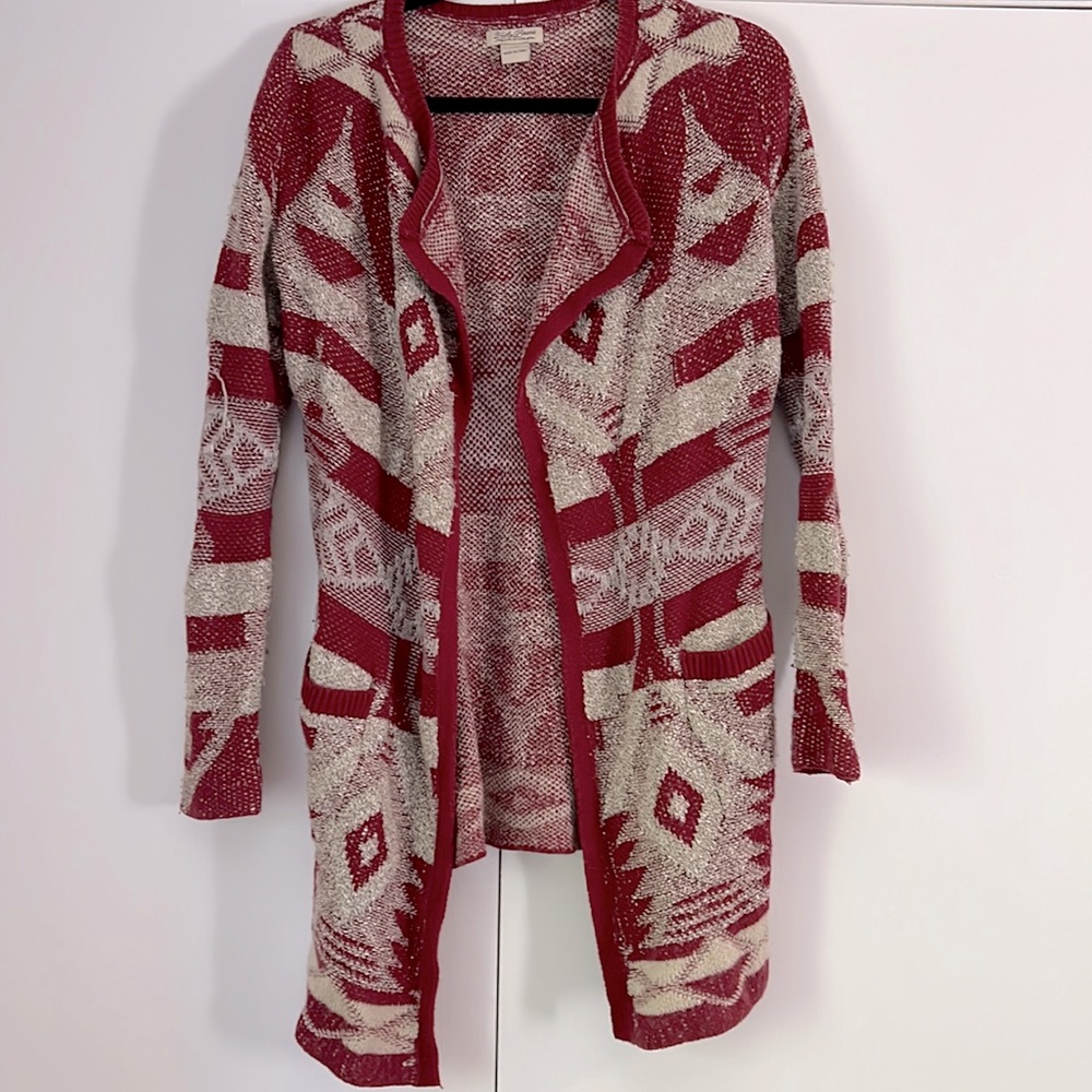 Lucky Brand Long Sleeved Cardigan Sweater, Size XS